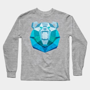 Icy Geometric Polar Bear Long Sleeve T-Shirt